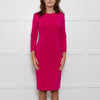 Givenchy Pink Stretch Long Sleeve Column Dress