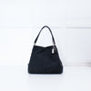 Coach Black Fabric Leather Trim Signature 25637 Shoulder Bag