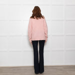 Tibi Pale Pink Wool Blend Cardigan