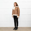 Stand Studio Camel Faux Leather Flight Jacket
