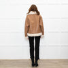 Stand Studio Camel Faux Leather Flight Jacket