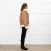 Stand Studio Camel Faux Leather Flight Jacket
