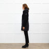 Caractere Black Wool Mix - Puffa KneelengthCoat With Hood