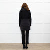 Caractere Black Wool Mix - Puffa KneelengthCoat With Hood