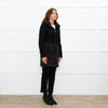 Caractere Black Wool Mix - Puffa KneelengthCoat With Hood