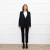 The Kooples Black Leather Trimmed Blazer