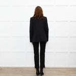 The Kooples Black Leather Trimmed Blazer