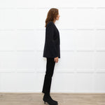 The Kooples Black Leather Trimmed Blazer