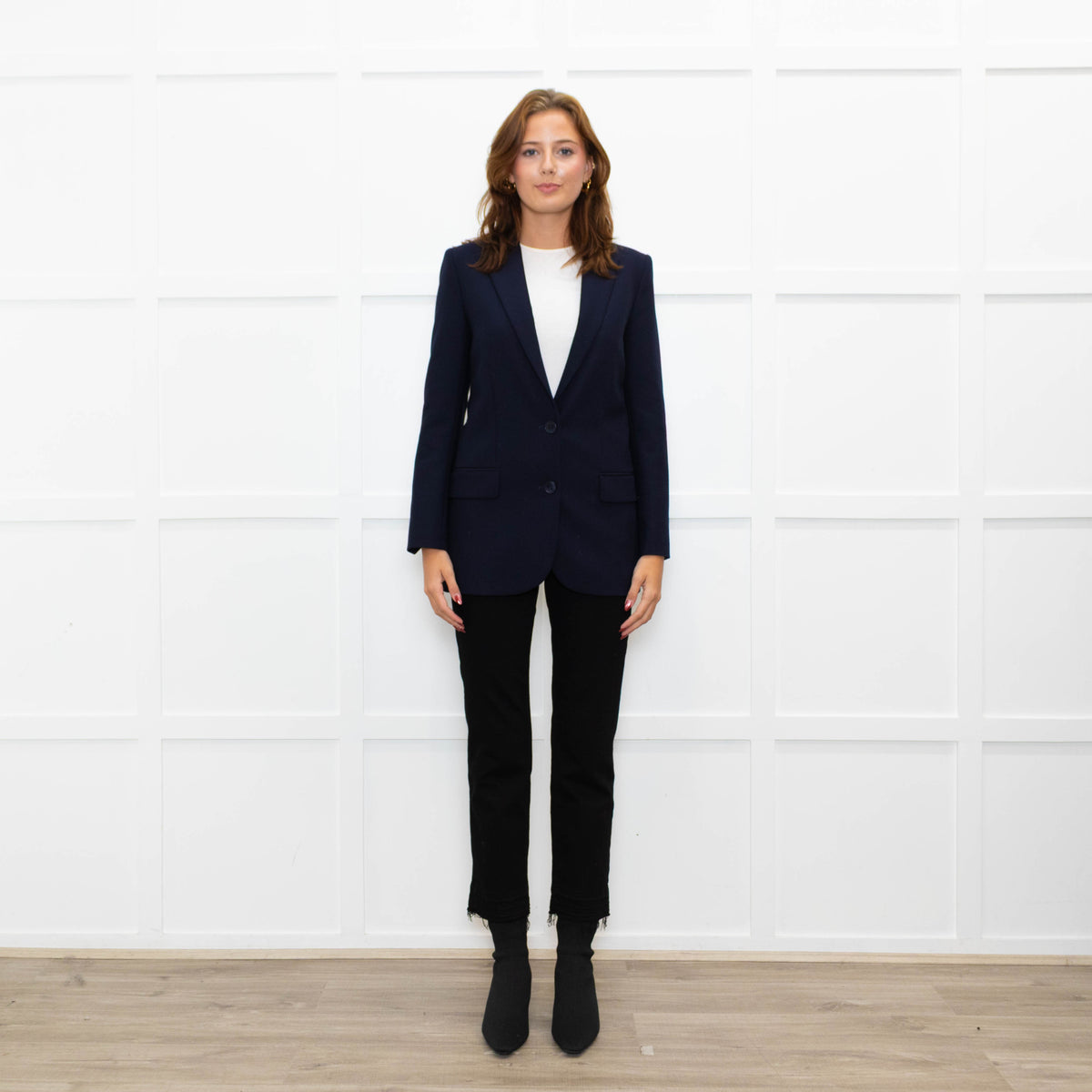 Zadig & Voltaire Navy Blazer With Skull Embellishment