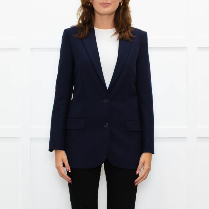 Zadig & Voltaire Navy Blazer With Skull Embellishment