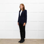 Zadig & Voltaire Navy Blazer With Skull Embellishment