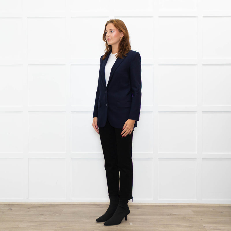 Zadig & Voltaire Navy Blazer With Skull Embellishment