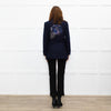 Zadig & Voltaire Navy Blazer With Skull Embellishment