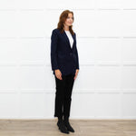 Zadig & Voltaire Navy Blazer With Skull Embellishment