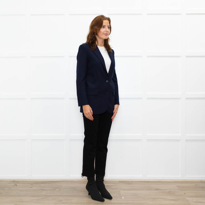 Zadig & Voltaire Navy Blazer With Skull Embellishment
