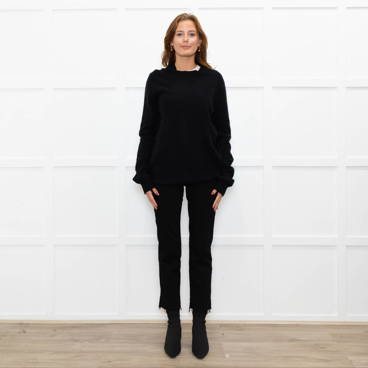 Raey Black Cashmere Blend Oversized Sweater