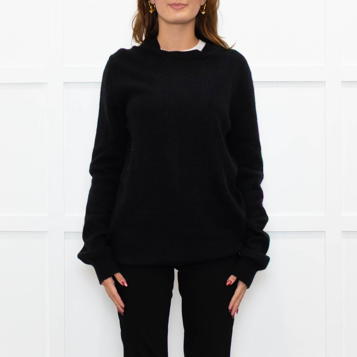 Raey Black Cashmere Blend Oversized Sweater