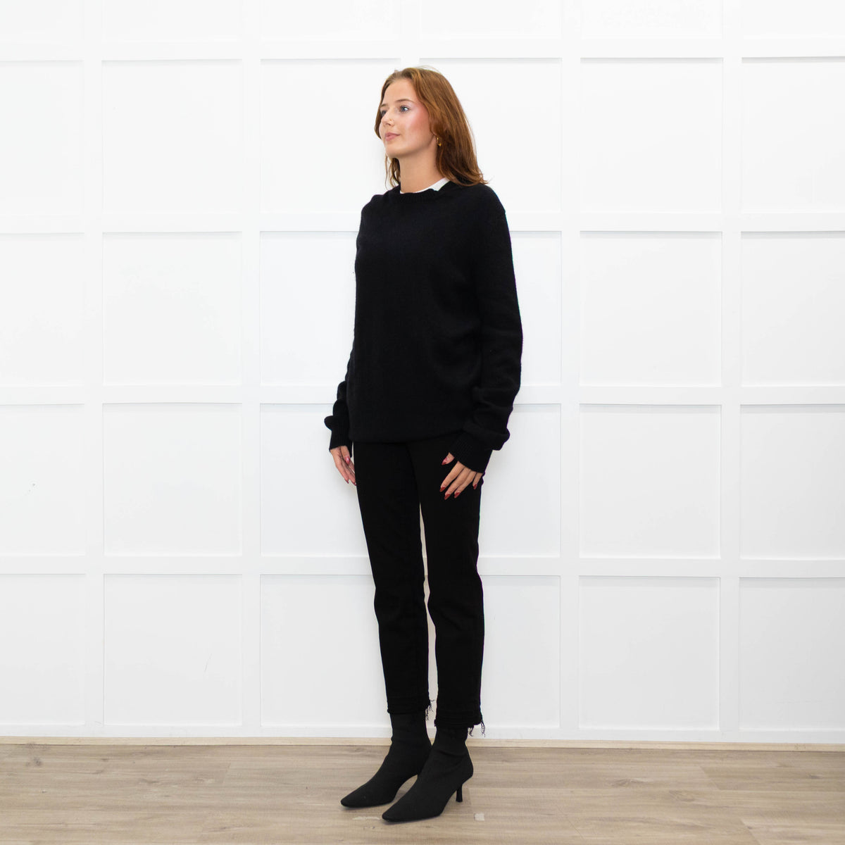 Raey Black Cashmere Blend Oversized Sweater