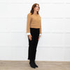 Sandro Beige Gold Buttons Wool Blend Cropped Jacket