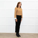 Sandro Beige Gold Buttons Wool Blend Cropped Jacket