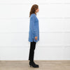 White + Warren Sky Blue Cashmere Blend Knitted Cardigan