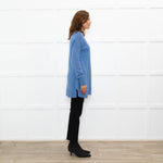 White + Warren Sky Blue Cashmere Blend Knitted Cardigan