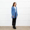 White + Warren Sky Blue Cashmere Blend Knitted Cardigan