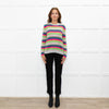 Wyse Multi Stripe Mohair Wool Blend Jumper