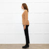 N. Peal Toffee Brown Cashmere V Neck Jumper