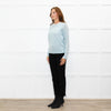 360 Cashmere Ice Blue Boat Neck Jumper