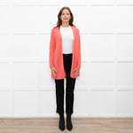 Pure Cashmere Coral Pink Cashmere Cardigan