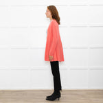 Pure Cashmere Coral Pink Cashmere Cardigan