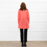 Pure Cashmere Coral Pink Cashmere Cardigan