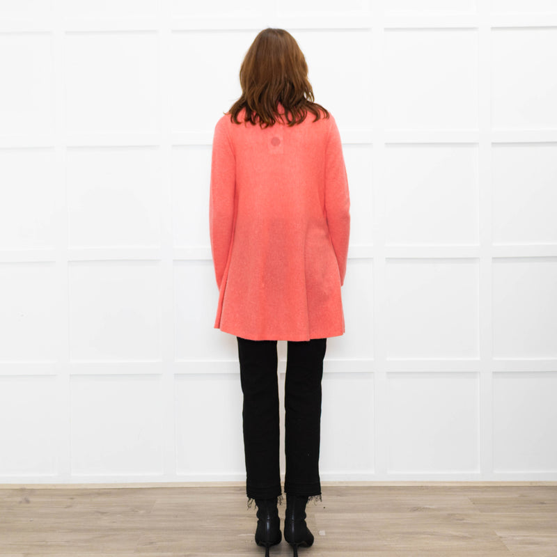Pure Cashmere Coral Pink Cashmere Cardigan