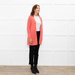 Pure Cashmere Coral Pink Cashmere Cardigan