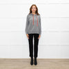 Chinti & Parker Grey Cashmere Blend Hooded Sweater