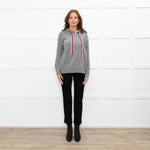 Chinti & Parker Grey Cashmere Blend Hooded Sweater