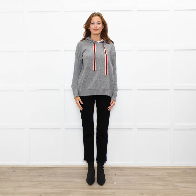 Chinti & Parker Grey Cashmere Blend Hooded Sweater