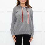 Chinti & Parker Grey Cashmere Blend Hooded Sweater