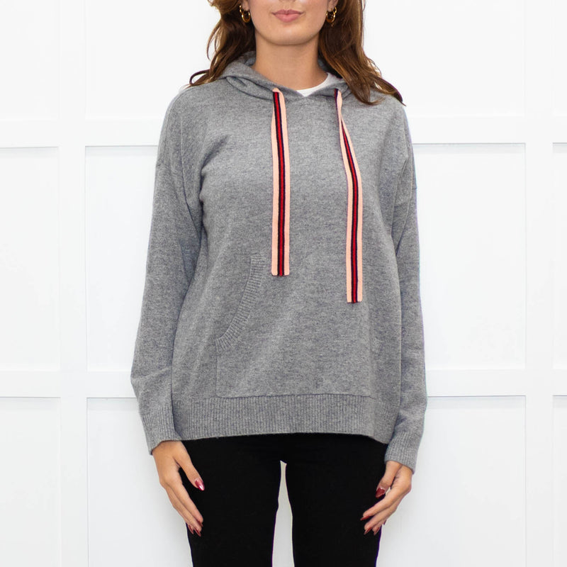 Chinti & Parker Grey Cashmere Blend Hooded Sweater