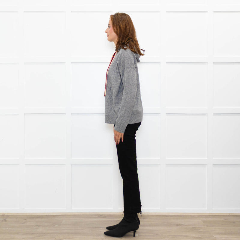 Chinti & Parker Grey Cashmere Blend Hooded Sweater