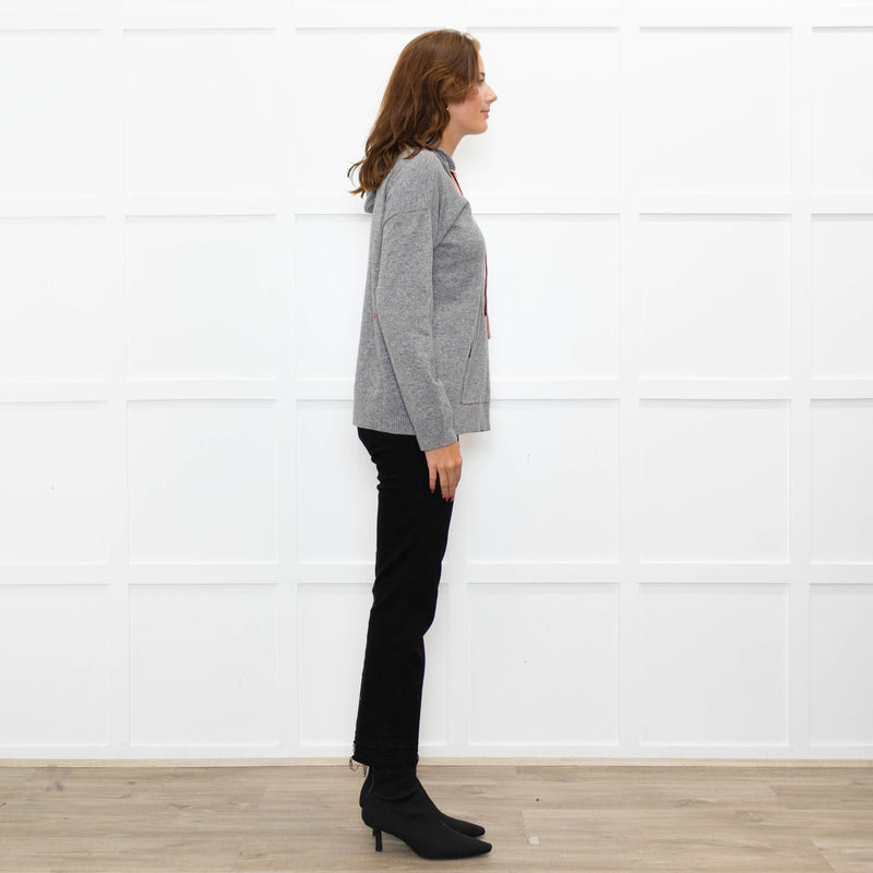 Chinti & Parker Grey Cashmere Blend Hooded Sweater