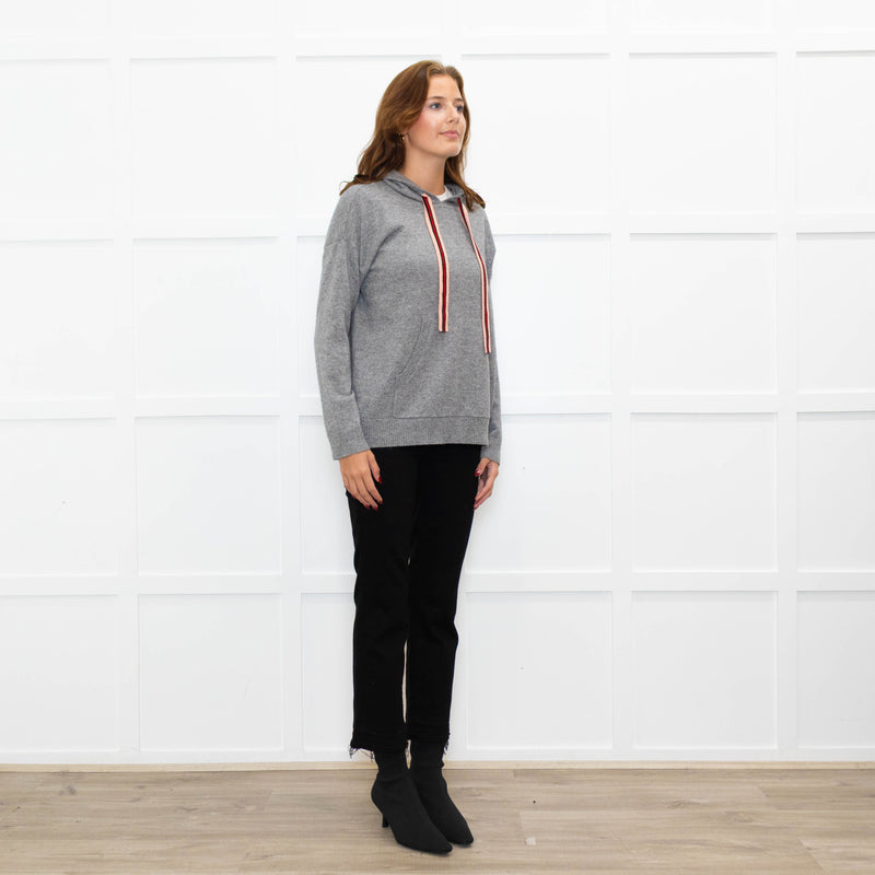 Chinti & Parker Grey Cashmere Blend Hooded Sweater