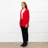 Pure Cashmere Hot Red Fine Knitted Cardigan
