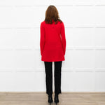 Pure Cashmere Hot Red Fine Knitted Cardigan
