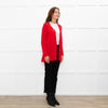 Pure Cashmere Hot Red Fine Knitted Cardigan
