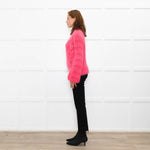 Ganni Bright Pink Mohair Chunky Sweater