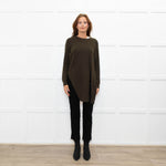 Claudie Pierlot Green Wool Blend Long Front Sweater