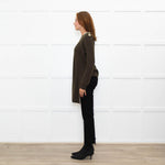 Claudie Pierlot Green Wool Blend Long Front Sweater