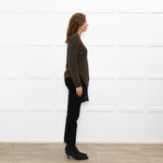 Claudie Pierlot Green Wool Blend Long Front Sweater
